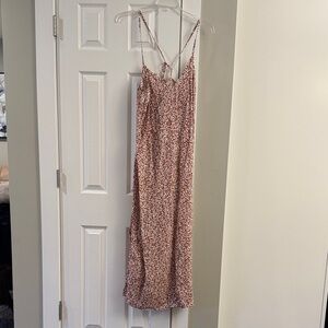 Old Navy White and Rust Maxi Dress